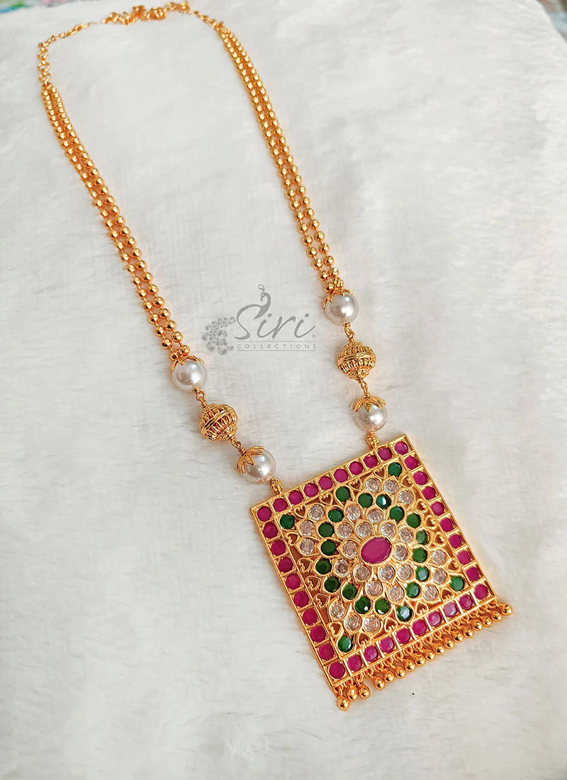 Beautiful Designer Necklace in Multi Stones - Image 4
