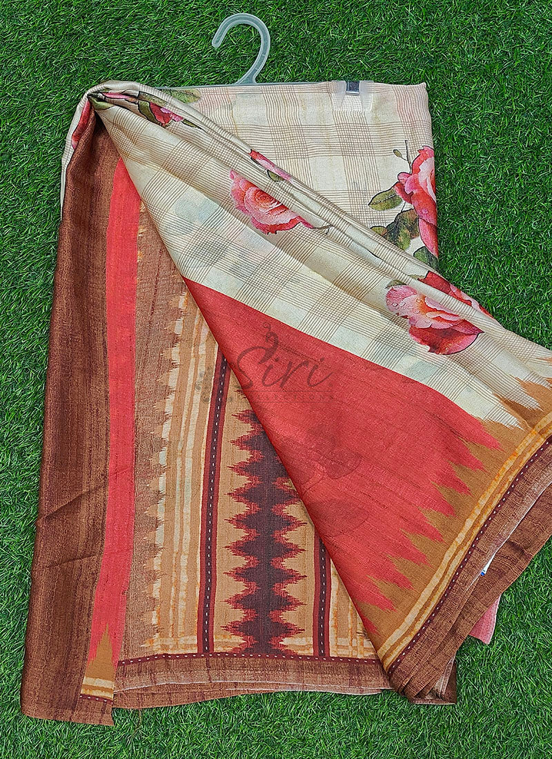 Beautiful Digital Print Georgette Crepe Silk Saree - Image 4