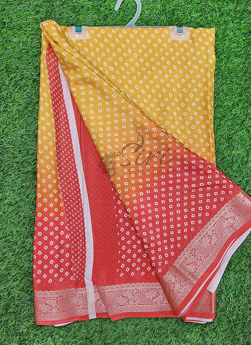 Beautiful Digital Print Viscose Crepe Saree - Image 3