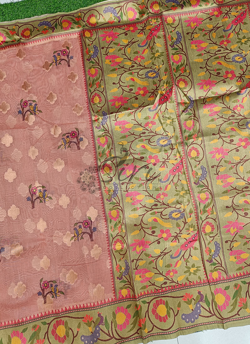 Beautiful Fancy Chanderi Paithani Saree - Image 4