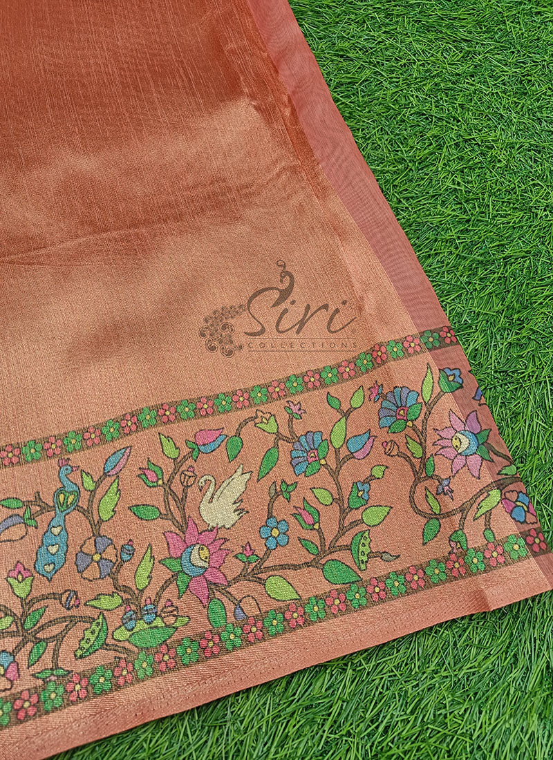 Beautiful Fancy Chanderi Paithani Saree - Image 3
