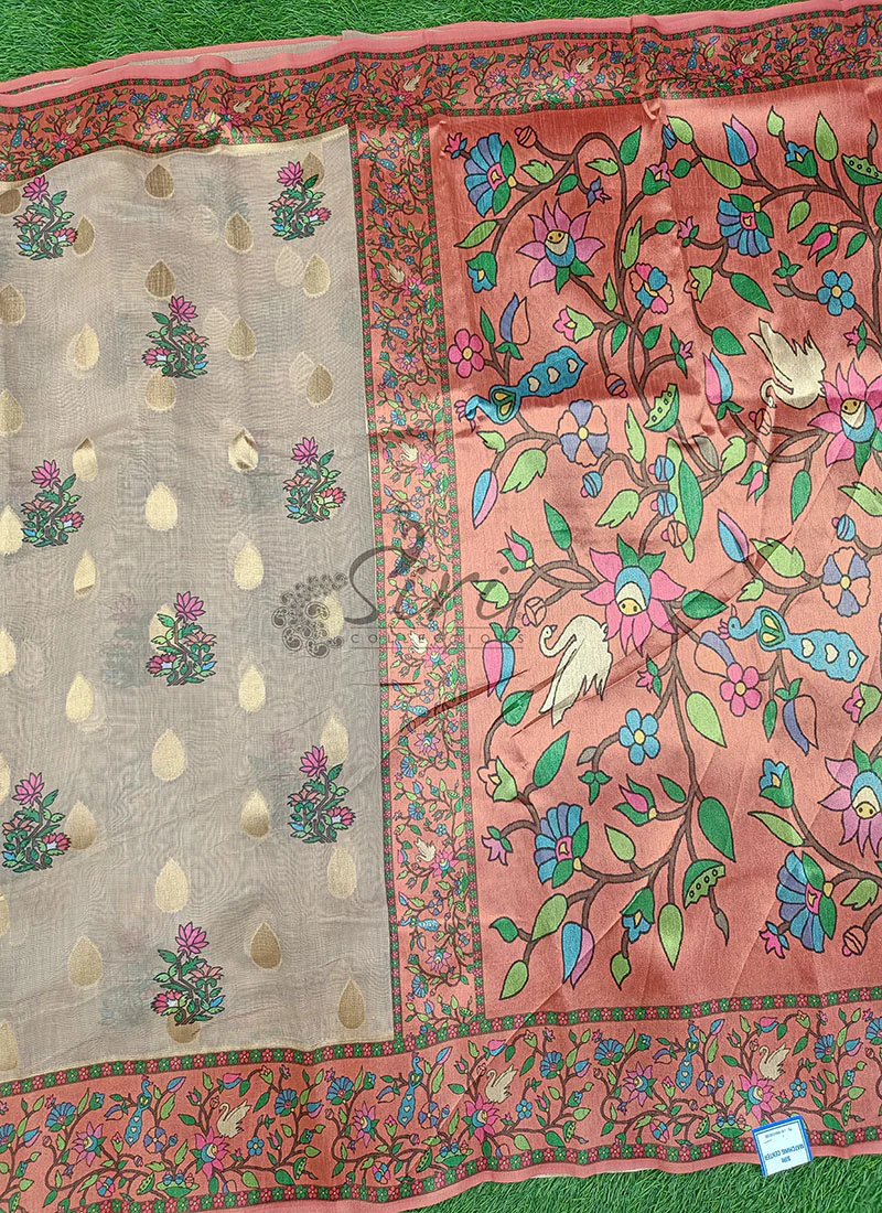 Beautiful Fancy Chanderi Paithani Saree - Image 4