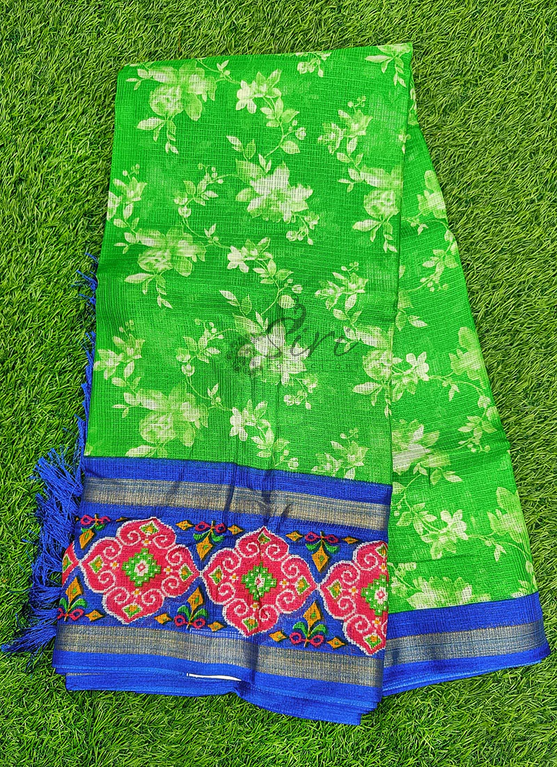 Beautiful Printed Kota Saree - Image 3