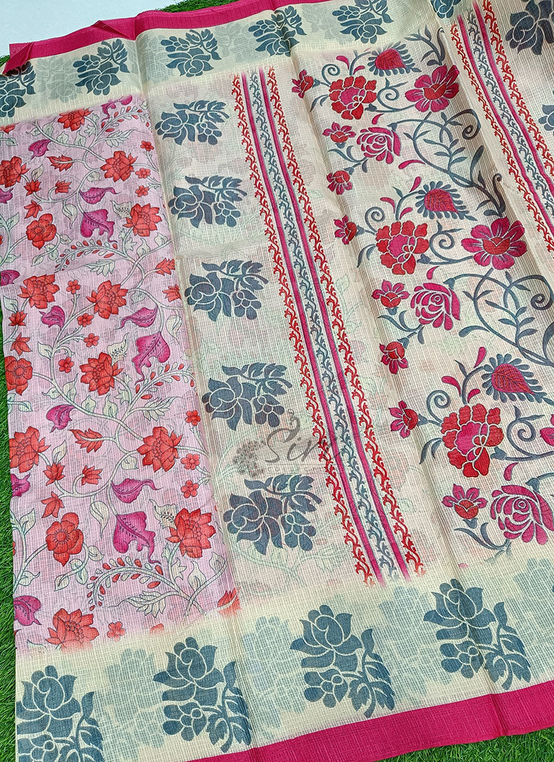 Beautiful Printed Kota Saree - Image 4