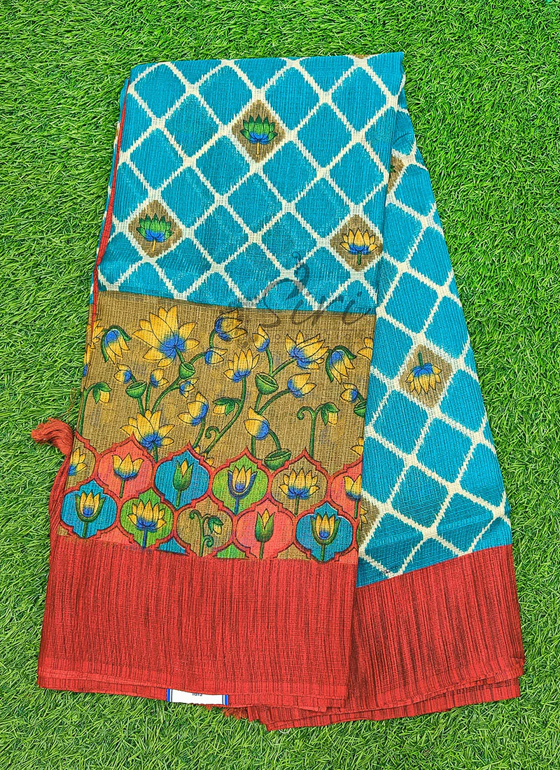 Beautiful Printed Kota Saree - Image 3