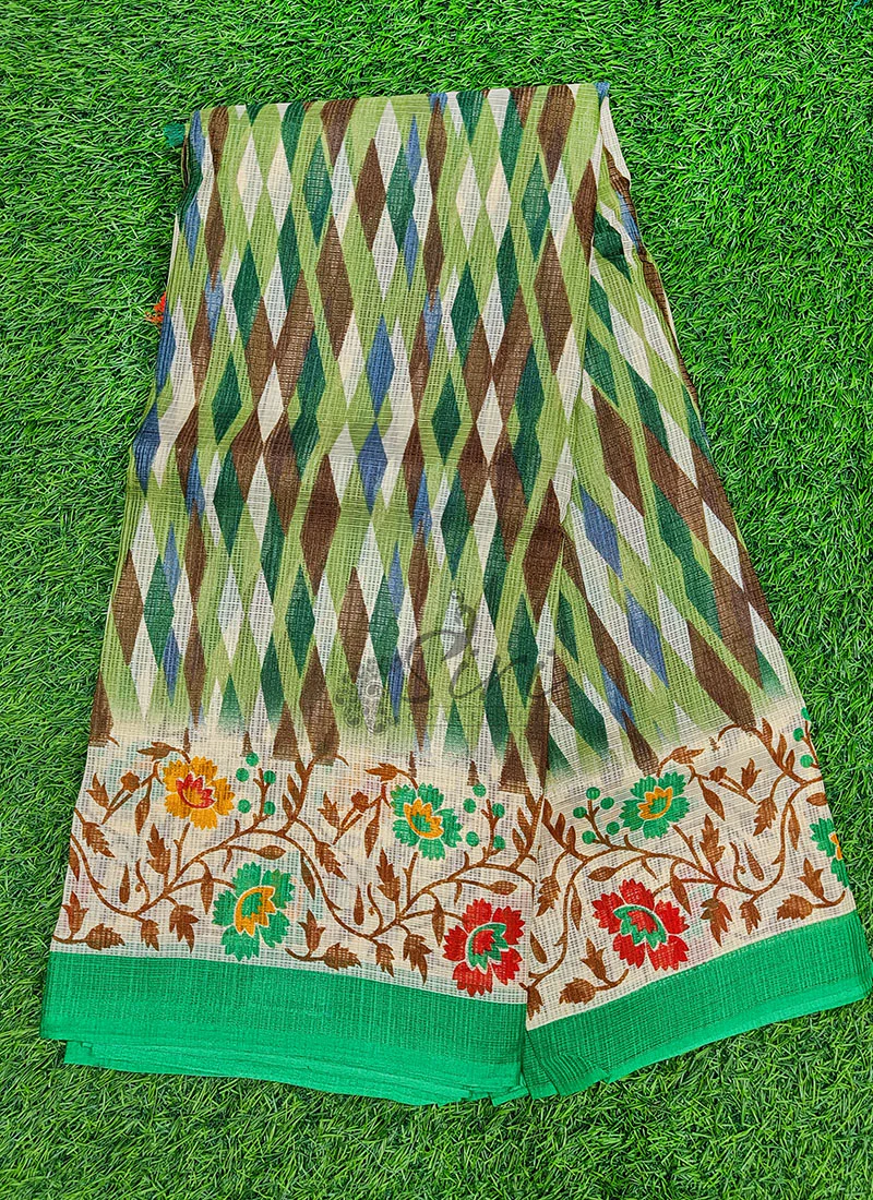 Beautiful Printed Kota Saree - Image 3