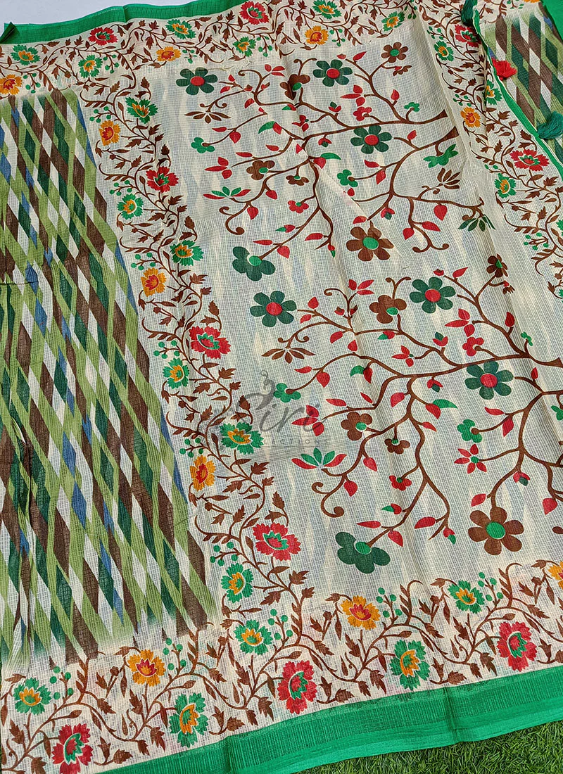 Beautiful Printed Kota Saree - Image 4