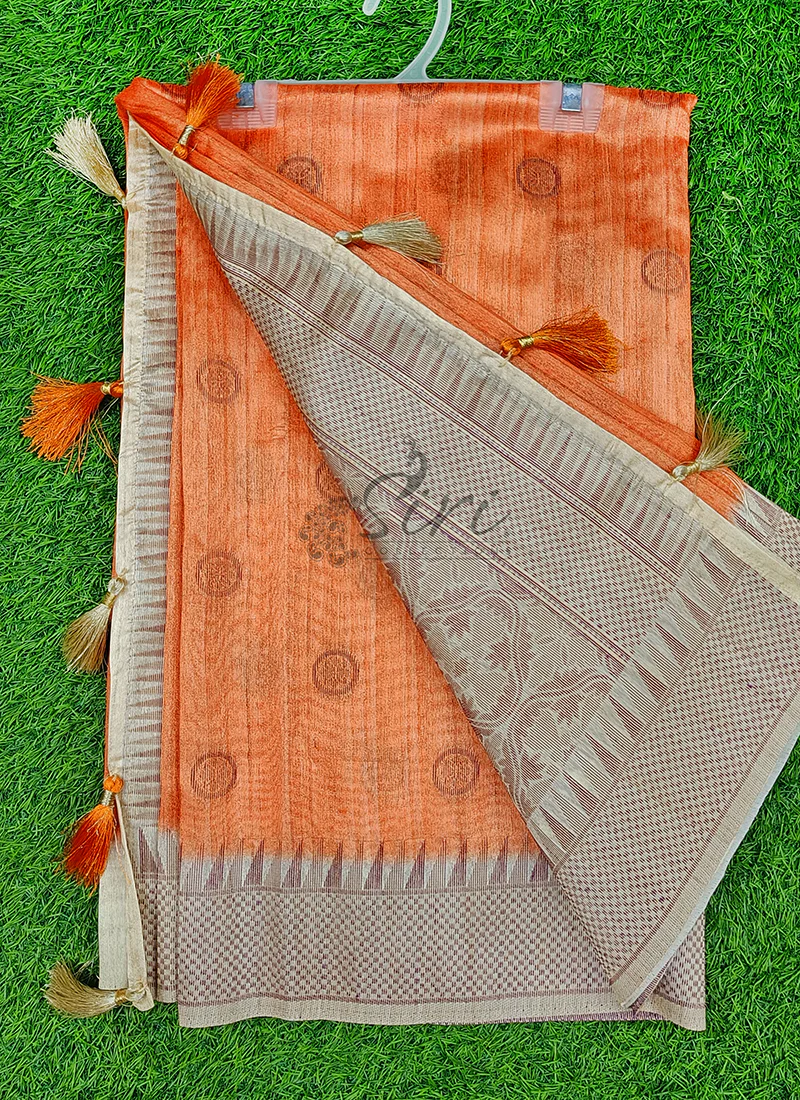 Beautiful Semi Tussar Saree - Image 3