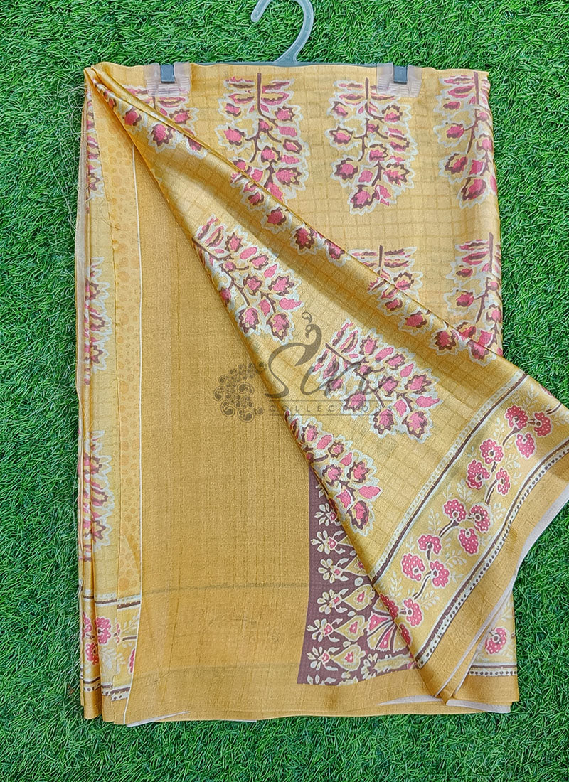 Latest Digital Print Satin Crepe Silk Saree - Image 5