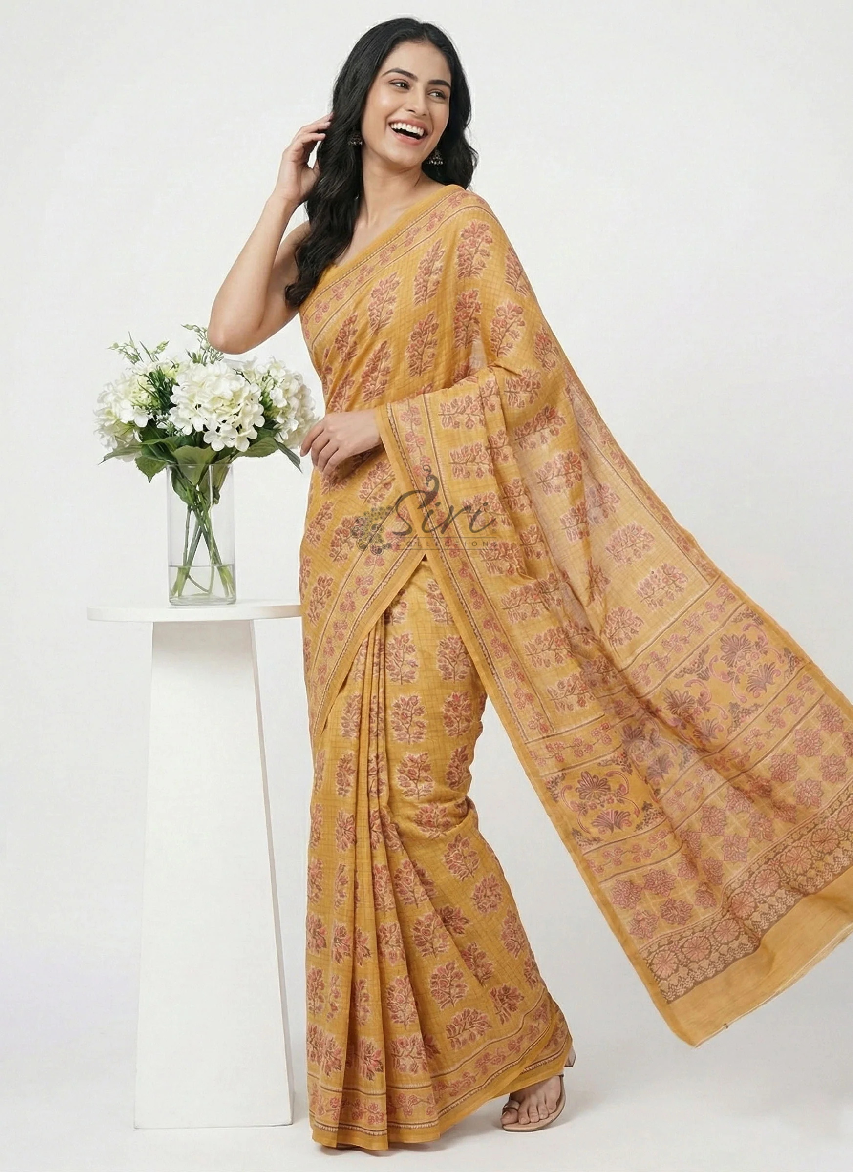Latest Digital Print Satin Crepe Silk Saree - Image 6