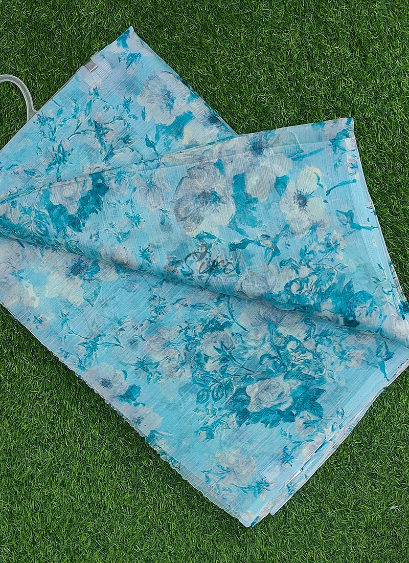 Siri Collections Beautiful Printed Chiffon Saree - Image 3