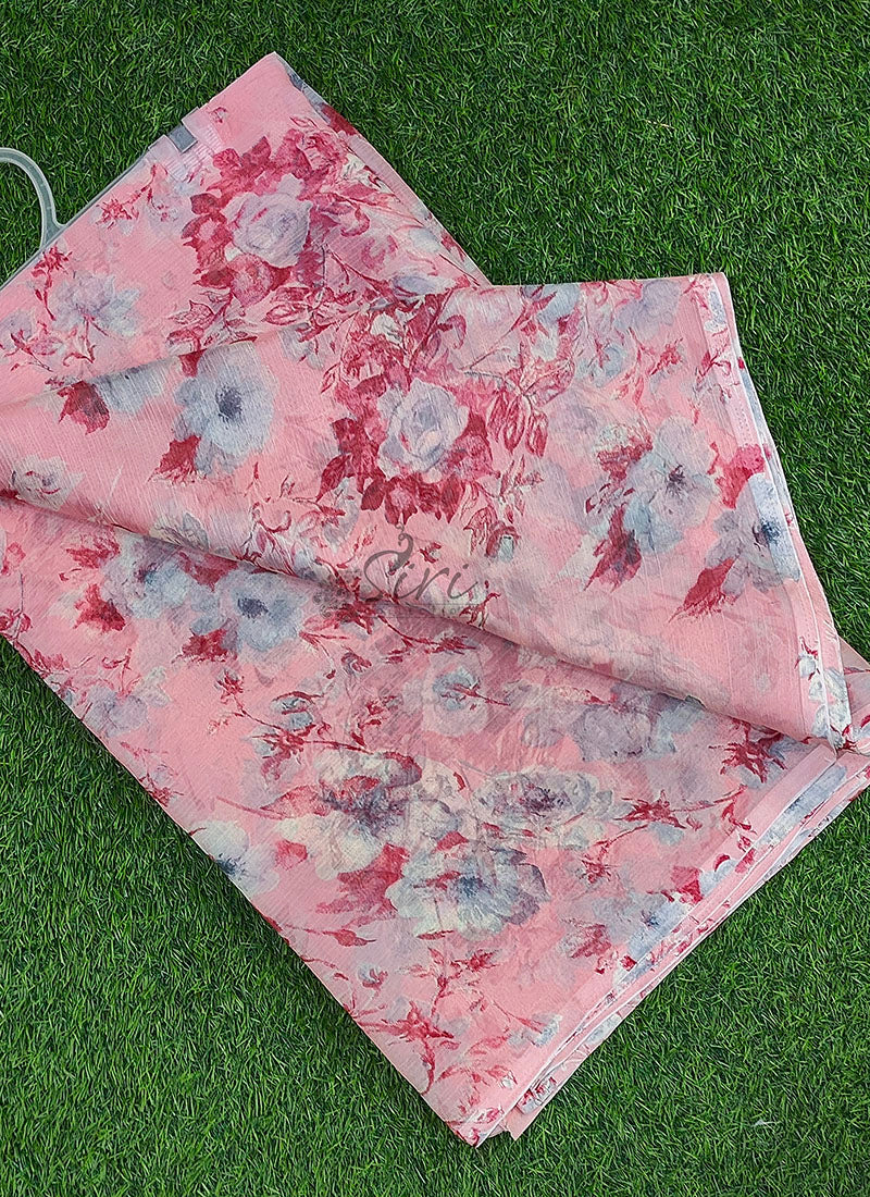 Siri Collections Beautiful Printed Chiffon Saree - Image 3